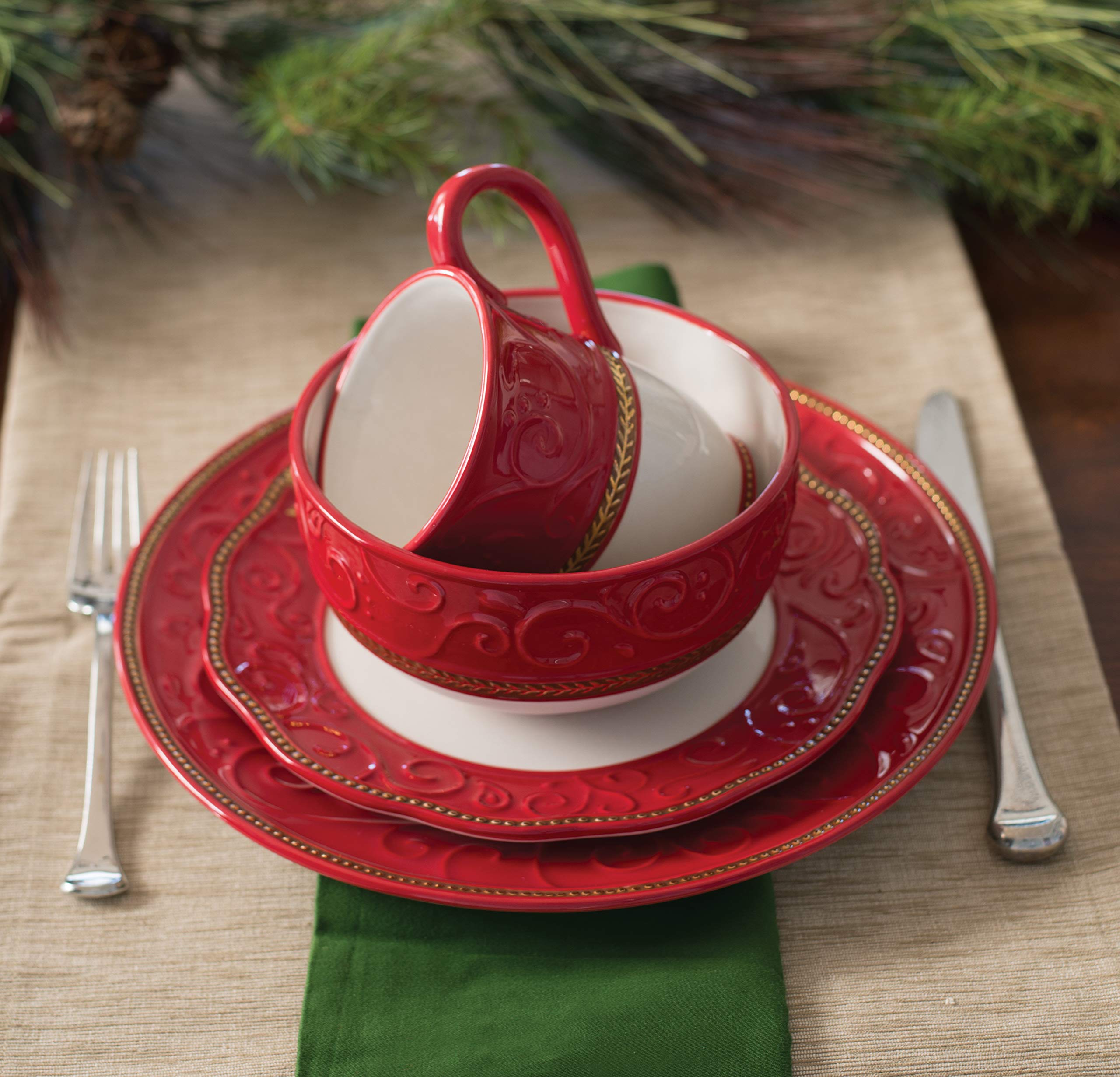 Amazon.com | Fitz and Floyd Yuletide Holiday Mug, Standard
